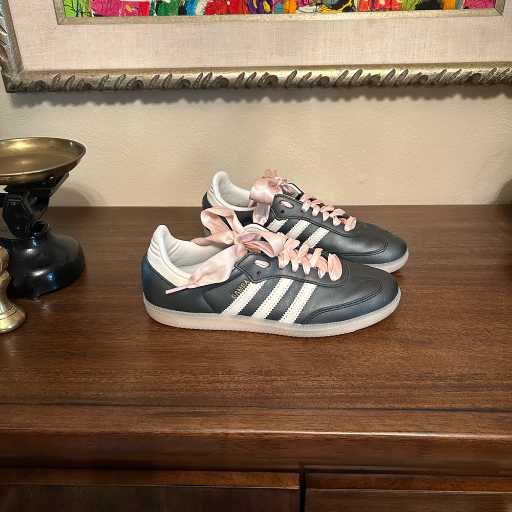 adidas Samba Black and White Sneakers - Picture 10 of 13
